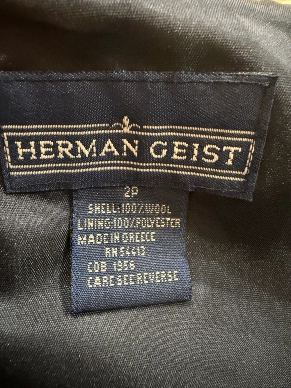 Herman Geist Wool Black Sleeveless Dress
